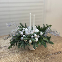 Новогодние композиции на стол со свечами